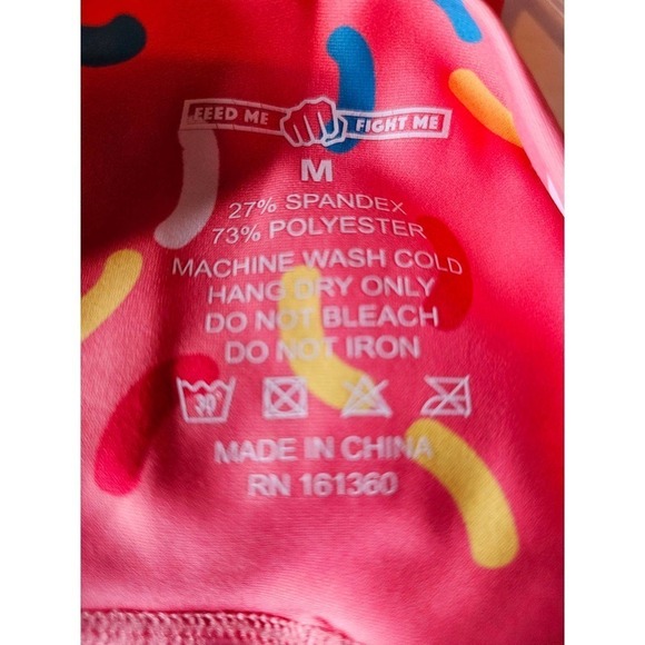 Feed Me Fight Me NWT Shorts M. Donut Sprinkles. Bright. Active wear. M - Picture 9 of 9
